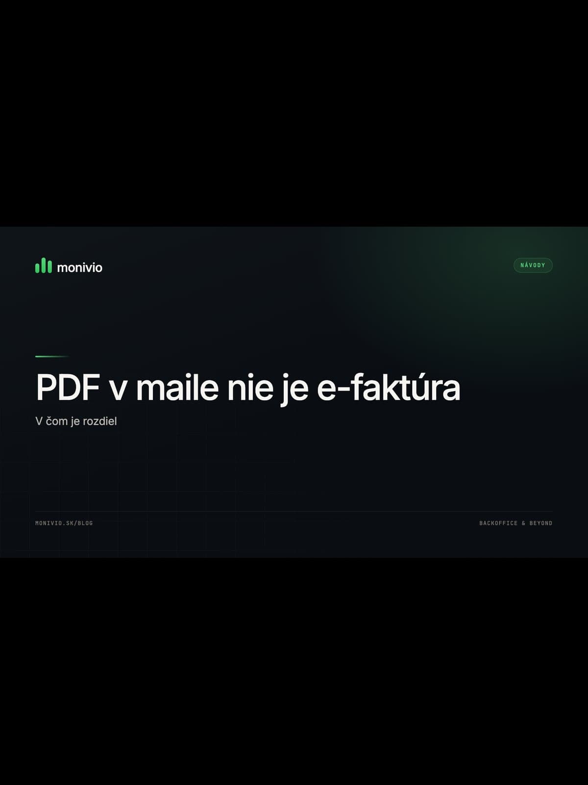 PDF poslané mailom nie je e-faktúra. V čom je rozdiel.