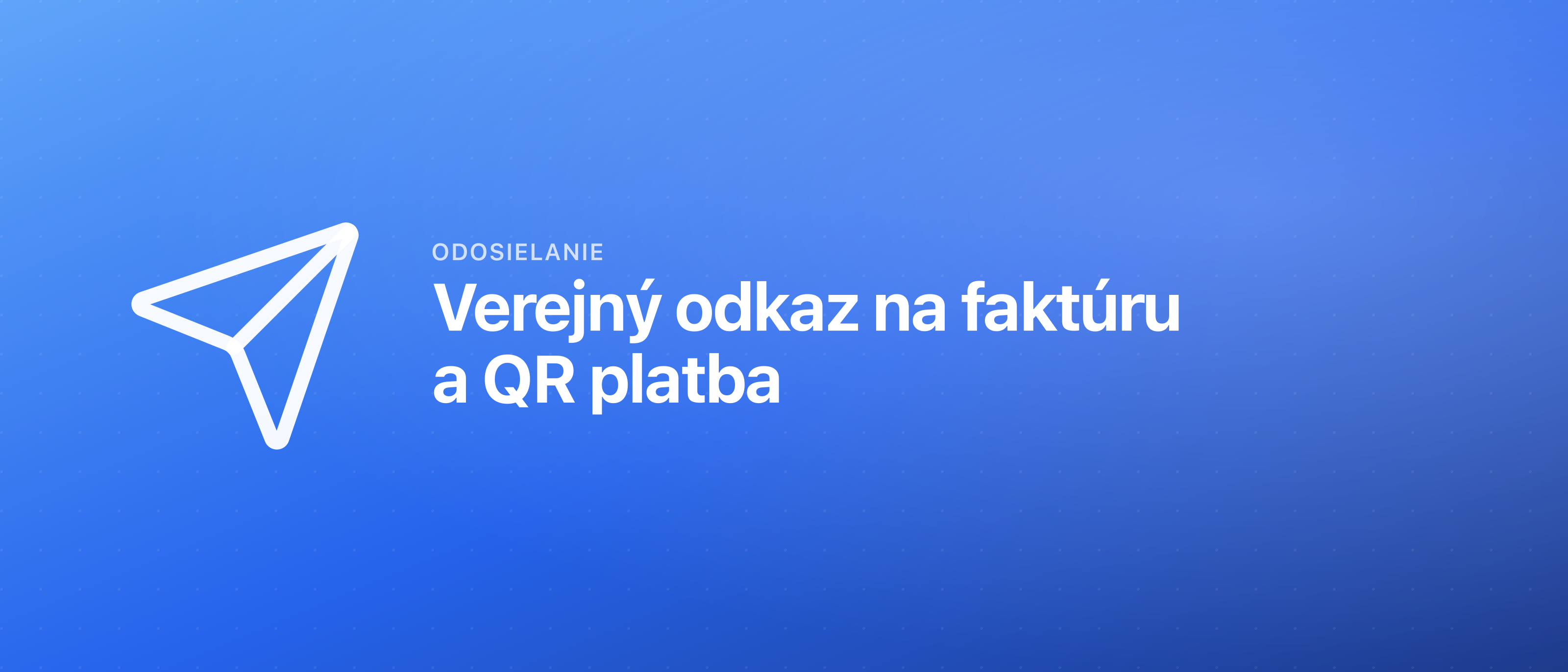Verejný odkaz na faktúru a QR platba