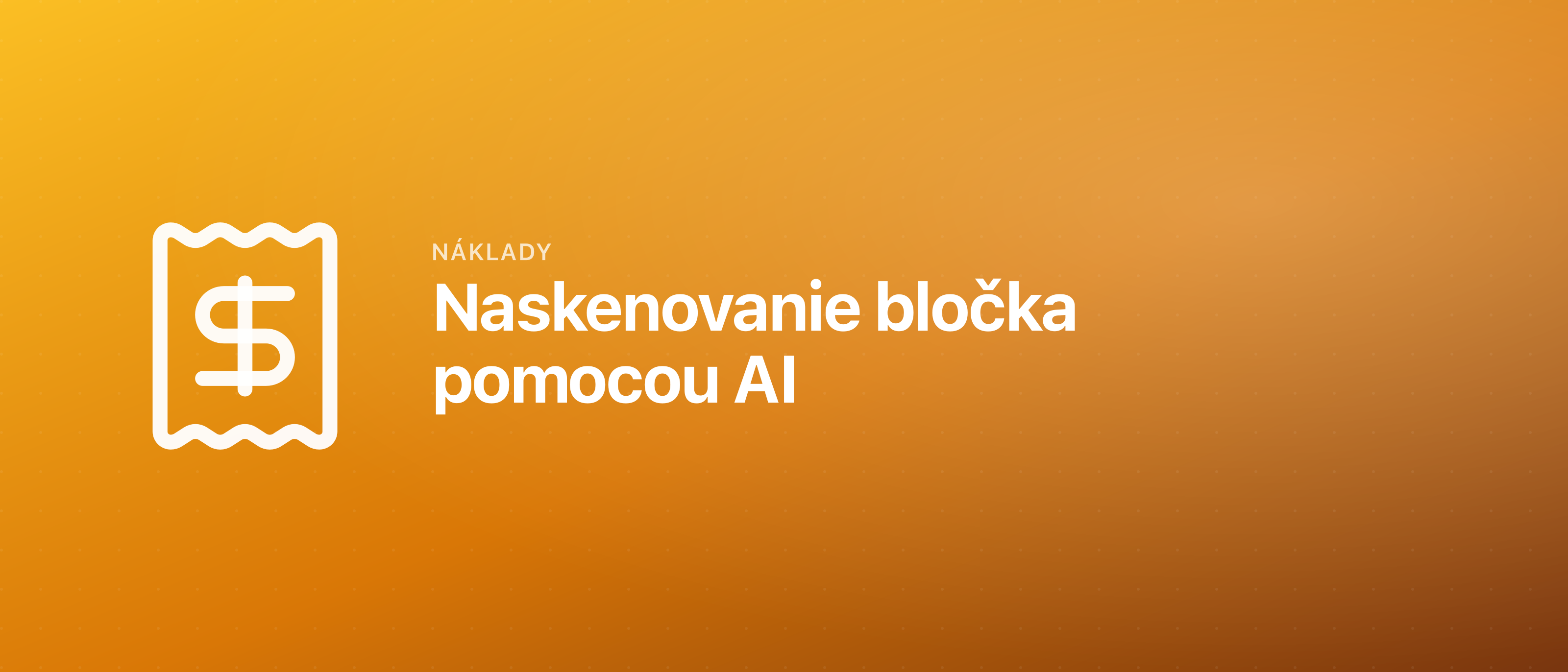 Naskenovanie bločka pomocou AI