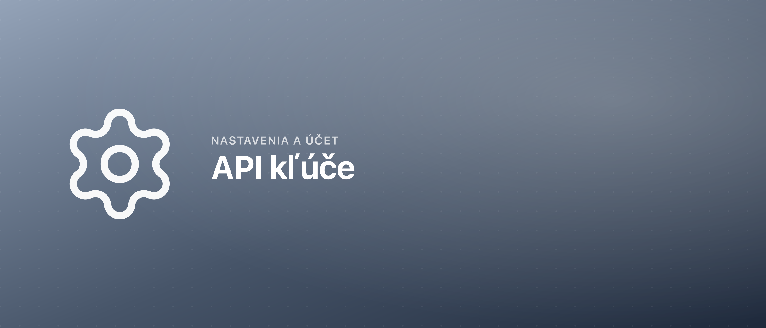API kľúče