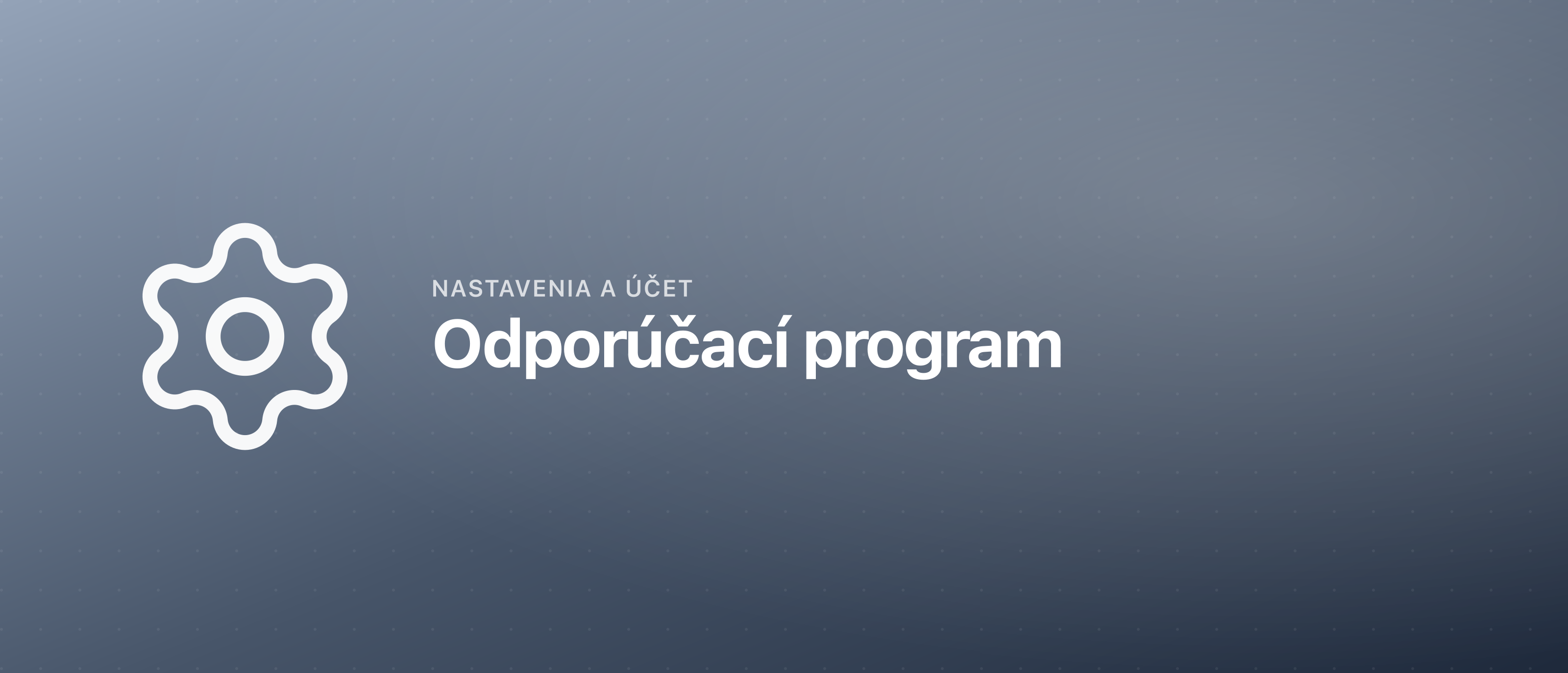 Odporúčací program